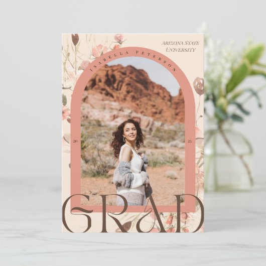 Blumenkohl: Boho Arch Frame Abschluss Foto Ankündigung (Stehend Vorderseite)