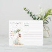 Blumenkohl-Brautparty Rezept-Karte Begleitkarte (Stehend Vorderseite)