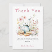 Blumenkohl Brautparty Tee Party Dankeskarte (Vorderseite)