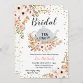 Blumenkohl Brautparty Tee Party Einladung (Vorne/Hinten)