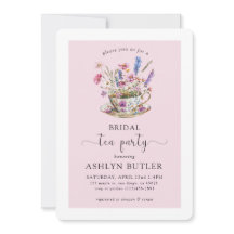 Blumenkohl Brautparty Tee Party Einladung