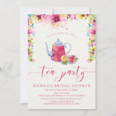 Blumenkohl Brautparty Tee Party Einladung (Vorderseite)