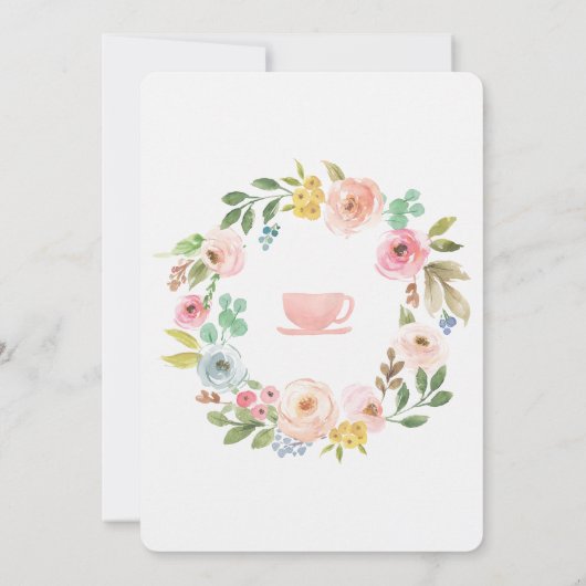 Blumenkohl Brautparty Tee Party Individuelle Einla Einladung (Rückseite)