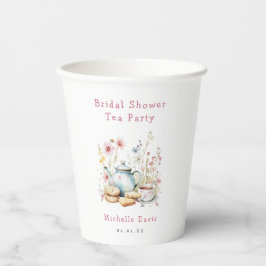 Blumenkohl Brautparty Tee Party Pappbecher