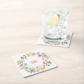 Blumenkohl Brautparty Tee Party Rechteckiger Pappuntersetzer (Vor Ort)