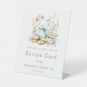 Blumenkohl Brautparty Tee Party Rezept Karte Sockelschild (Vorderseite)