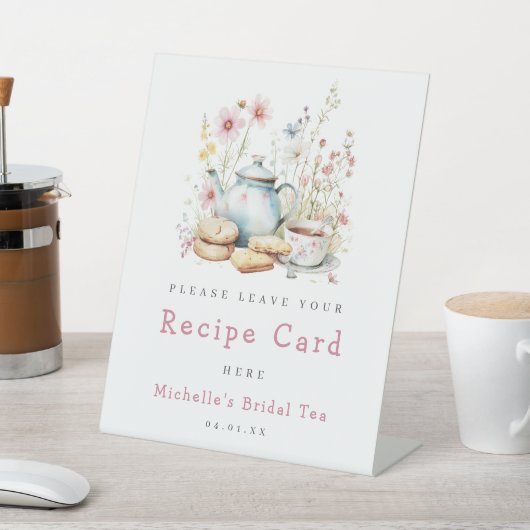 Blumenkohl Brautparty Tee Party Rezept Karte Sockelschild (In SItu)