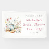 Blumenkohl Brautparty Tee Party Willkommen Banner (Horizontal)