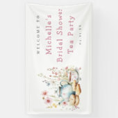 Blumenkohl Brautparty Tee Party Willkommen Banner (Vertikal)