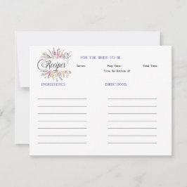 Blumenkohl Brautparty Wildblume Rezept Mitteilungskarte