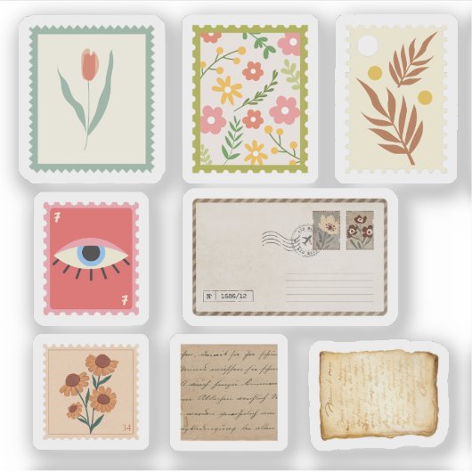 Blumenkohl-Briefmarke Aufkleber (Vorderseite)