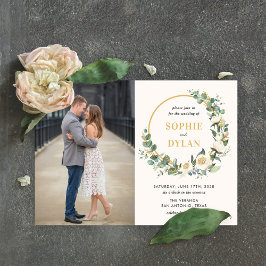 Blumenkohl-Foto-Hochzeit Einladung