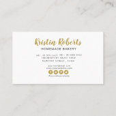 Blumenkohl für Bäckereien Visitenkarte (Rückseite)