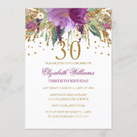 Blumenkohl-Glitzer Amethyst 30. Geburtstag