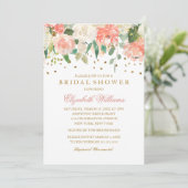 Blumenkohl-Glitzer-Brautparty Einladung (Stehend Vorderseite)