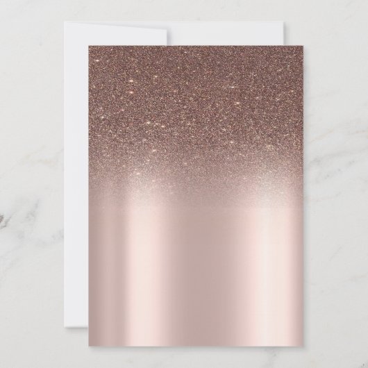 Blumenkohl, Glitzer, Reihung der String-Lights Einladung (Rückseite)