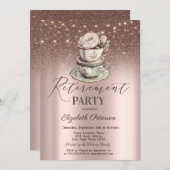 Blumenkohl, Glitzer, Reihung der String-Lights Einladung (Vorne/Hinten)