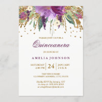 Blumenkohl-Glitzer Sparkling Amethyst Quinceanera