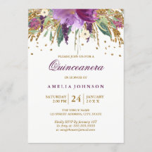 Blumenkohl-Glitzer Sparkling Amethyst Quinceanera