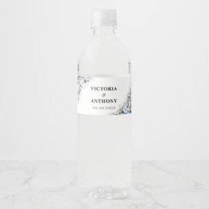 Blumenkohl Hochzeitswasser Flasche Etikett