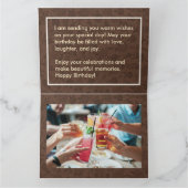 Blumenkohl Individuelle Name Foto Brown Geburtstag Karte (Innenseite)