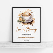 Blumenkohl-Liebe ist braunes Brautparty Willkommen Poster