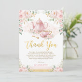 Blumenkohl Liebe ist Brautparty Tee Party Dankeskarte (Stehend Vorderseite)