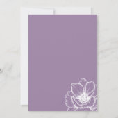 Blumenkohl Lila 70. Geburtstag Einladung (Rückseite)