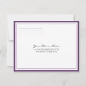 Blumenkohl (Lila UAWG Postkarte) RSVP Karte (Rückseite)