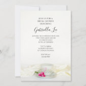 Blumenkohl mit rosa Rosen Brautparty Einladung (Vorderseite)