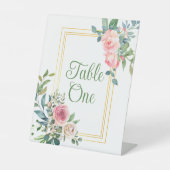 Blumenkohl oder Hochzeitsfeiern Tischnummern Sockelschild (Vorderseite)