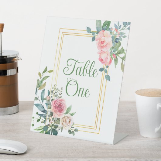 Blumenkohl oder Hochzeitsfeiern Tischnummern Sockelschild (In SItu)