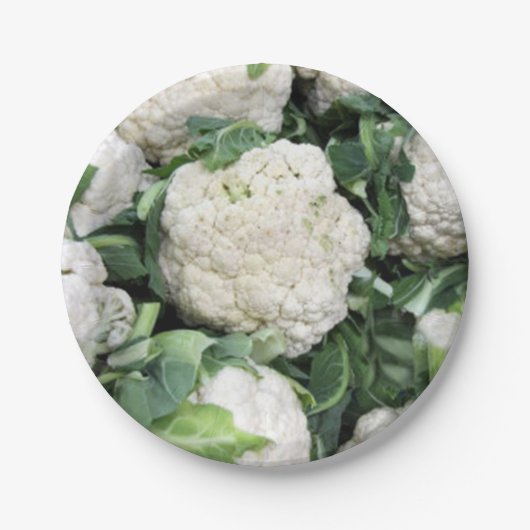 Blumenkohl-Pappteller Pappteller (Vorderseite)