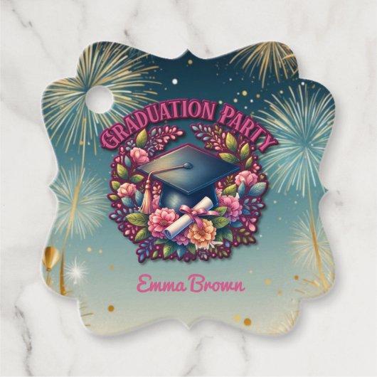 Blumenkohl-Party Geschenkanhänger (Vorderseite)