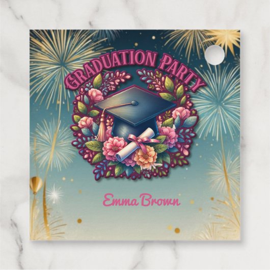 Blumenkohl-Party Geschenkanhänger (Rückseite)