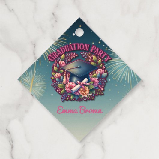 Blumenkohl-Party Geschenkanhänger (Rückseite)