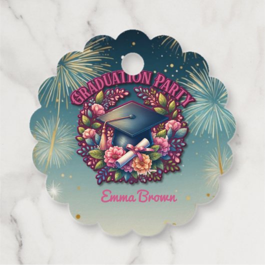 Blumenkohl-Party Geschenkanhänger (Rückseite)