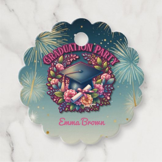 Blumenkohl-Party Geschenkanhänger (Vorderseite)