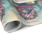 Blumenkohl-Party Geschenkpapier (Rolleneckpunkt)