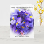 Blumenkohl Personalisiert 25. Hochzeitstag Karte (Gelbe Blume)