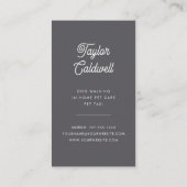 Blumenkohl | Pflege von Haustieren Visitenkarte (Rückseite)