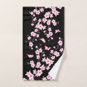 Blumenkohl PINK BLACK Badhandtuch Set (Handtuch)