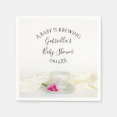 Blumenkohl Pink Roses Baby Brauen Dusche Serviette (Vorderseite)