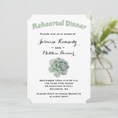 Blumenkohl Probe Abendessen Grüner Kakteen Einladung (Stehend Vorderseite)