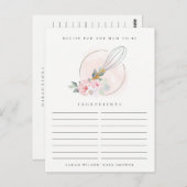 Blumenkohl Rezept Anfrage Kinderdusche Postkarte (Vorne/Hinten)