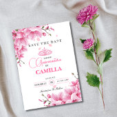 Blumenkohl Rose Quinceañera Save The Date