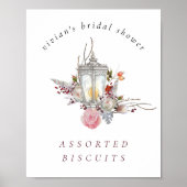 Blumenkohl-Rose und Brautparty-Food-Zeichen Poster (Vorne)