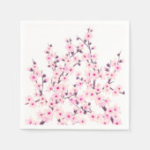 Blumenkohl (Sakura) Rosa Weiß Serviette (Vorderseite)