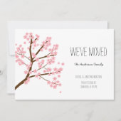 Blumenkohl Sakura Tree Wir haben uns bewegt Einladung (Vorderseite)