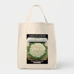 Blumenkohl-Samenpackungsetikett Tragetasche